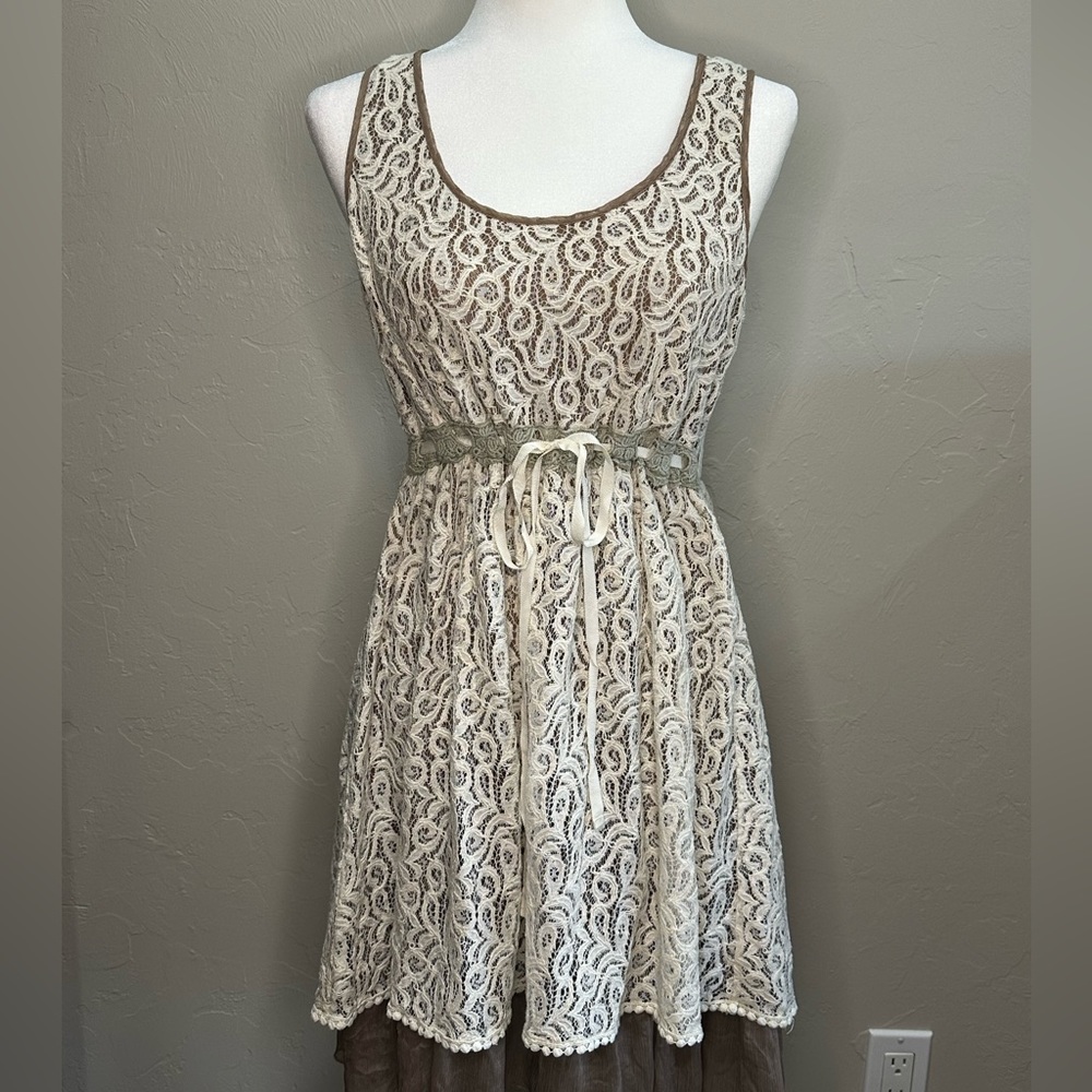 Anthropologie A’reve Lace Boho Bohemian Dress Large